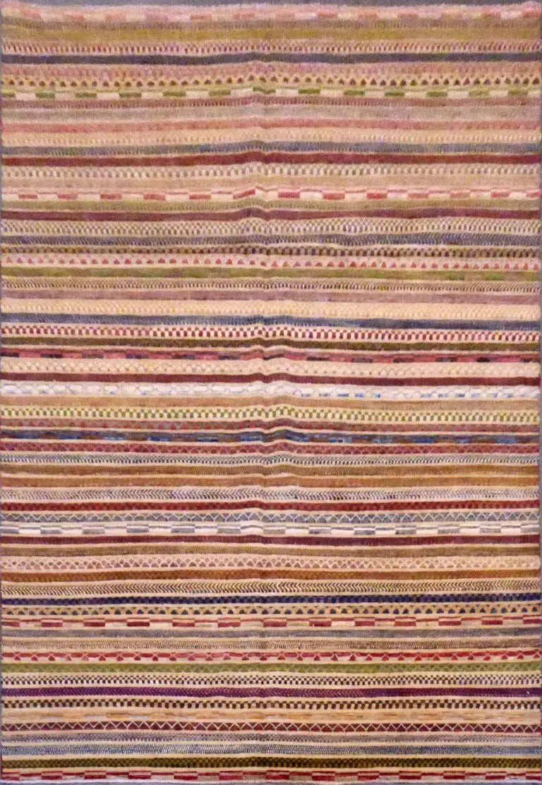 One Of The Kind Afghani Khotan Rug 9'7" x 6'7"